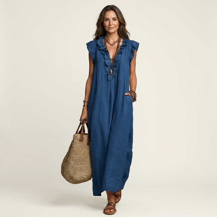 Josette | Tummy Covering V-Neck Dress