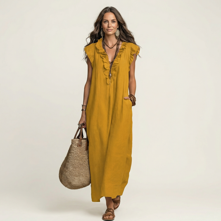Josette | Tummy Covering V-Neck Dress