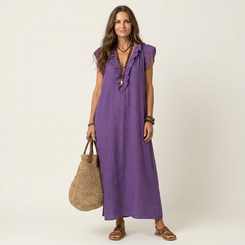 Josette | Tummy Covering V-Neck Dress