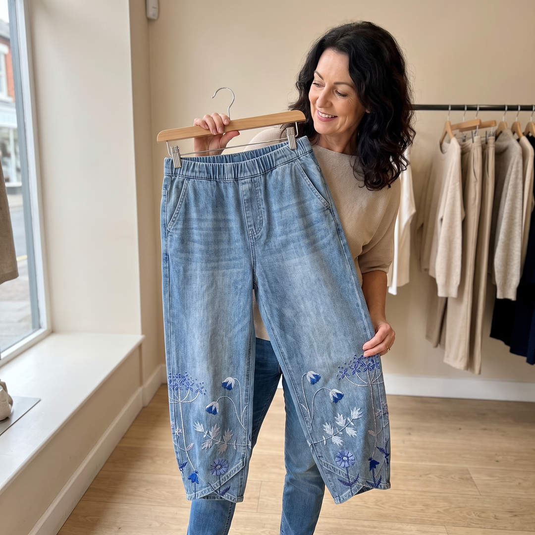 Mirabelle Denim Comfort Trousers