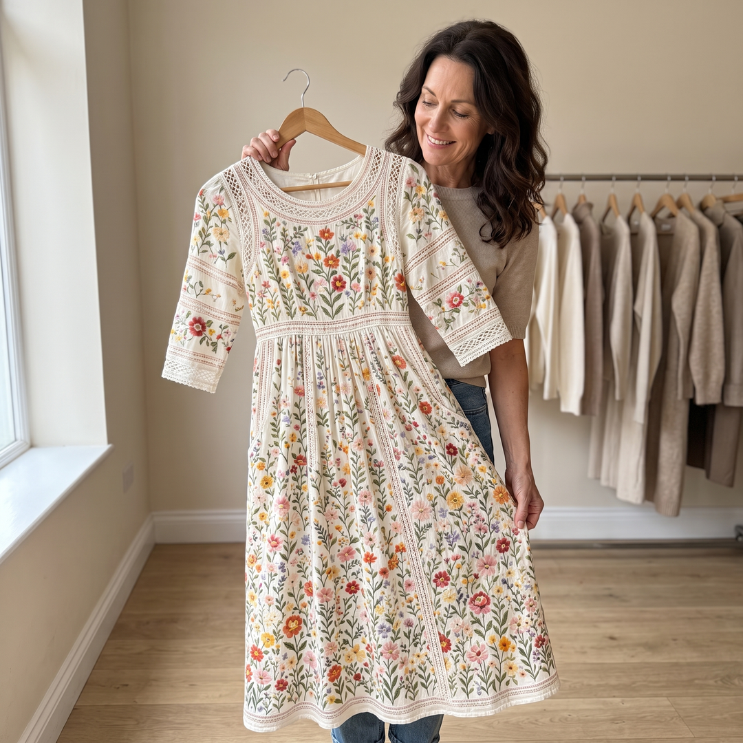 Wildflower Meadow Charm Midi Dress