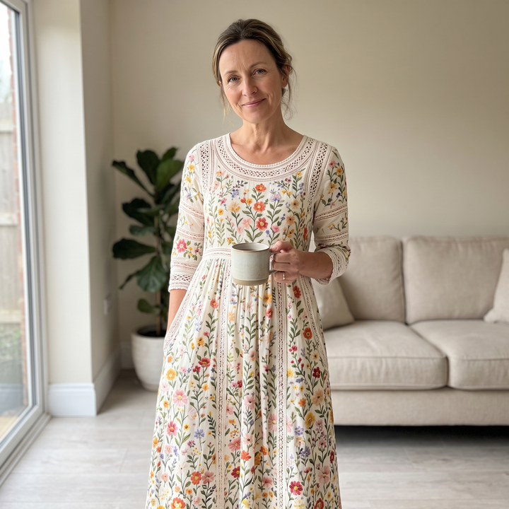 Wildflower Meadow Charm Midi Dress