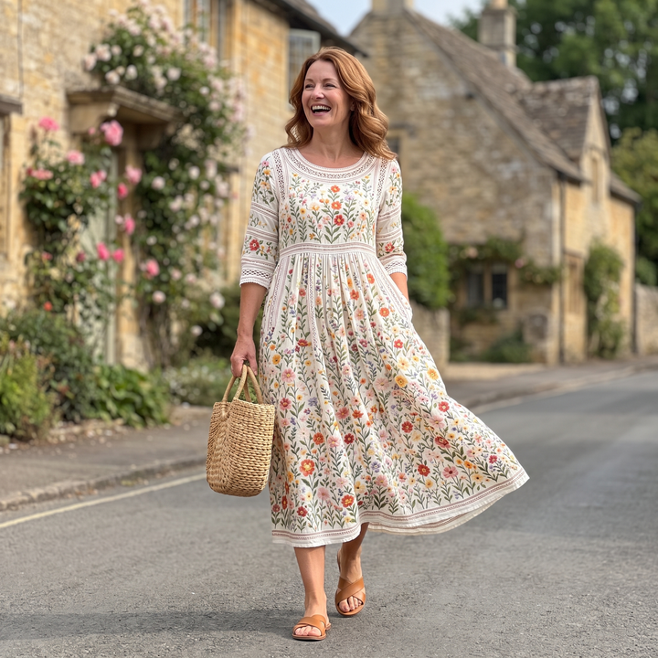 Wildflower Meadow Charm Midi Dress