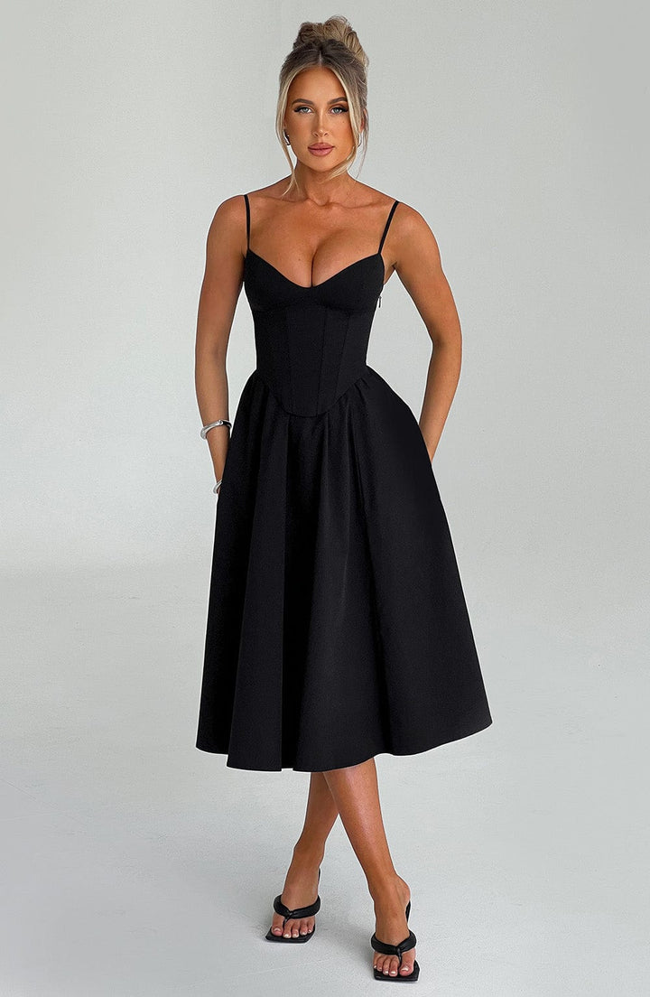 MAILEEN | Elegant Corset Style Midi Dress