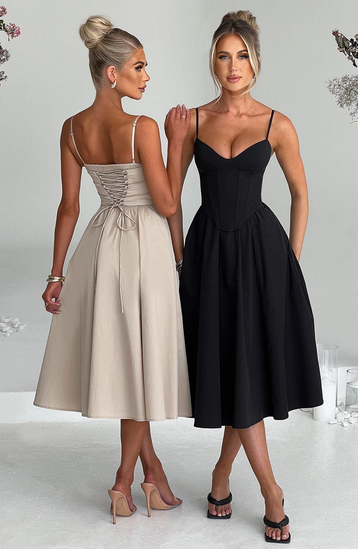 MAILEEN | Elegant Corset Style Midi Dress