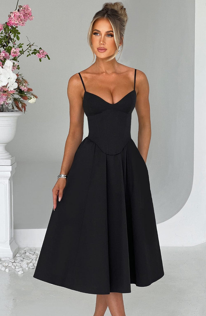 MAILEEN | Elegant Corset Style Midi Dress