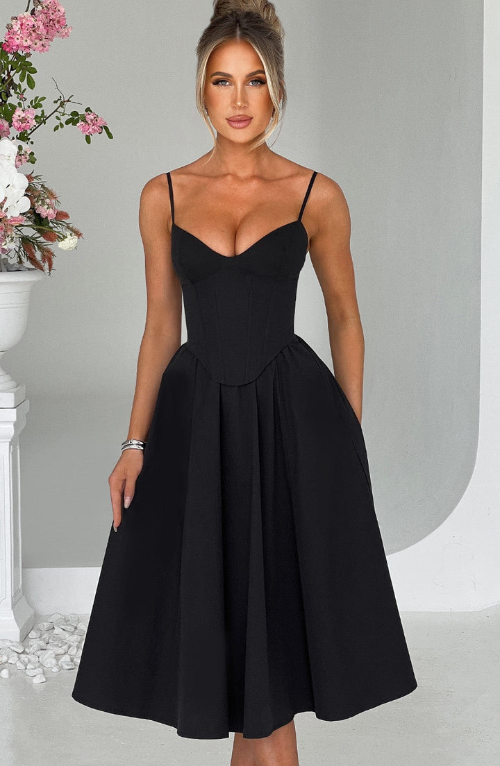 MAILEEN | Elegant Corset Style Midi Dress