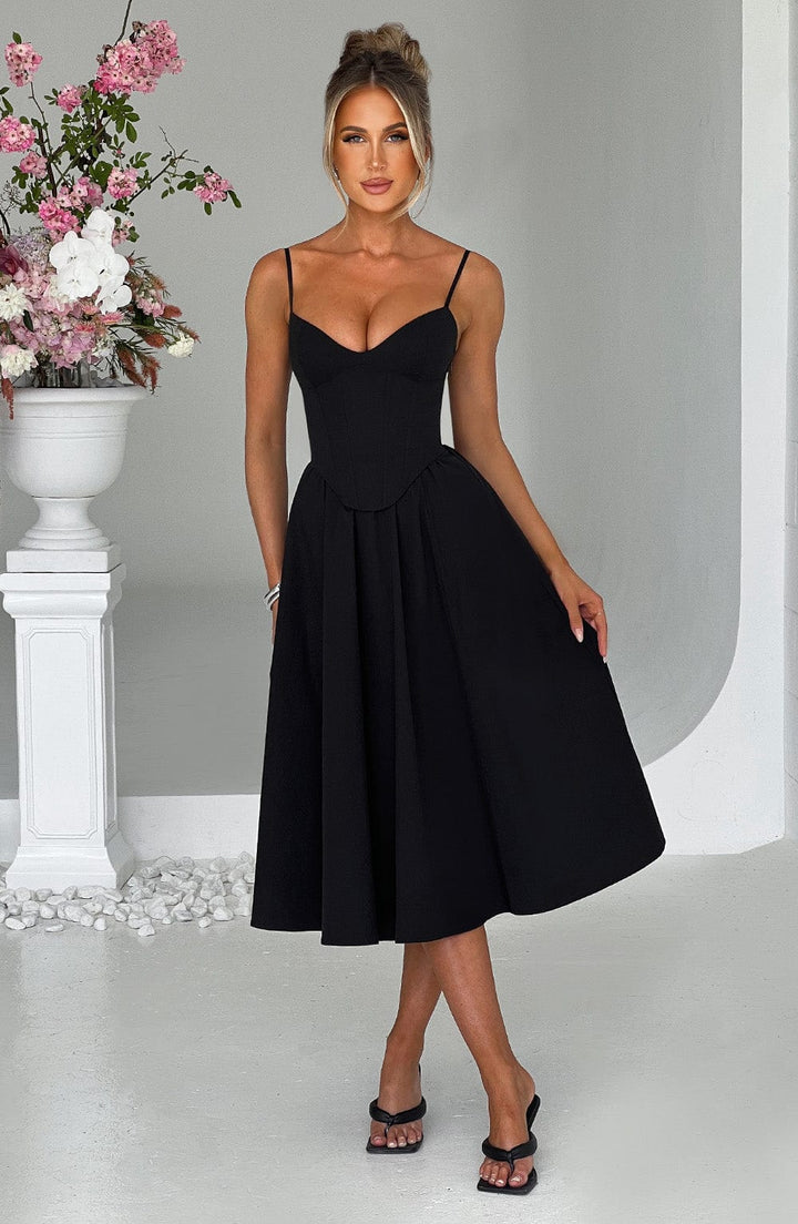MAILEEN | Elegant Corset Style Midi Dress