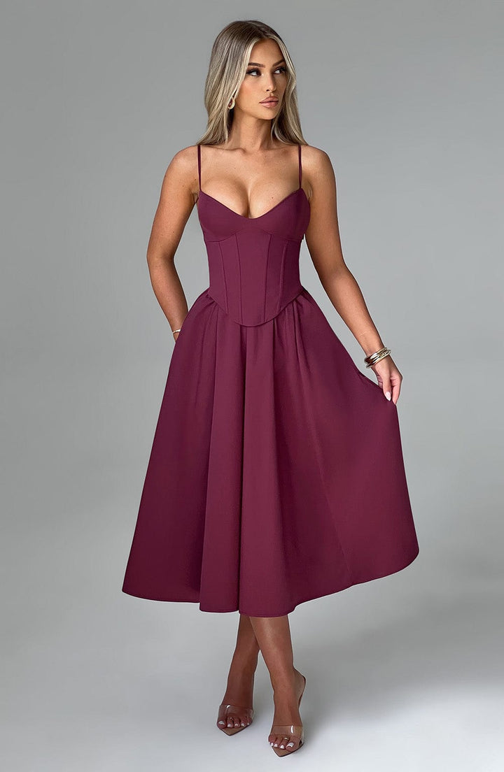 MAILEEN | Elegant Corset Style Midi Dress