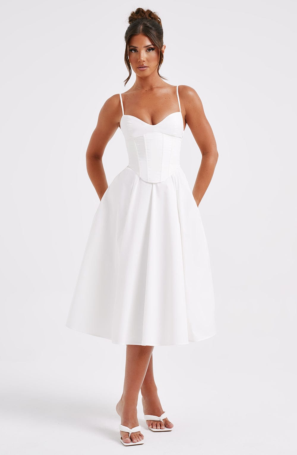 MAILEEN | Elegant Corset Style Midi Dress