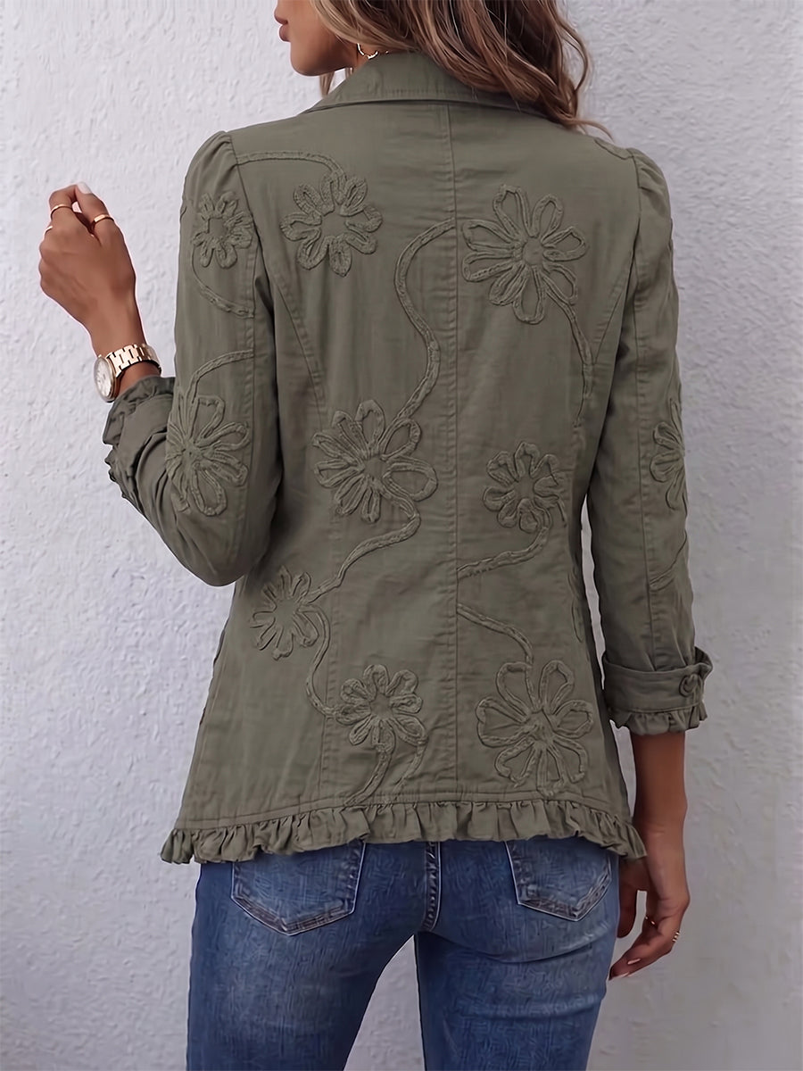 Ascension | Embroidered Jacket with Ruffles