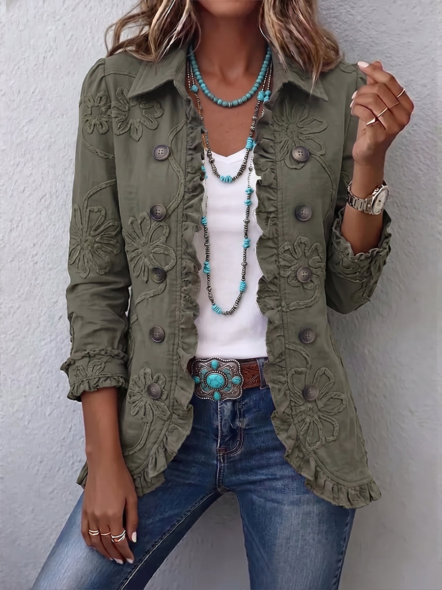 Ascension | Embroidered Jacket with Ruffles