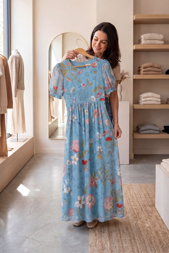 Alona Floral Printed Casual Dress