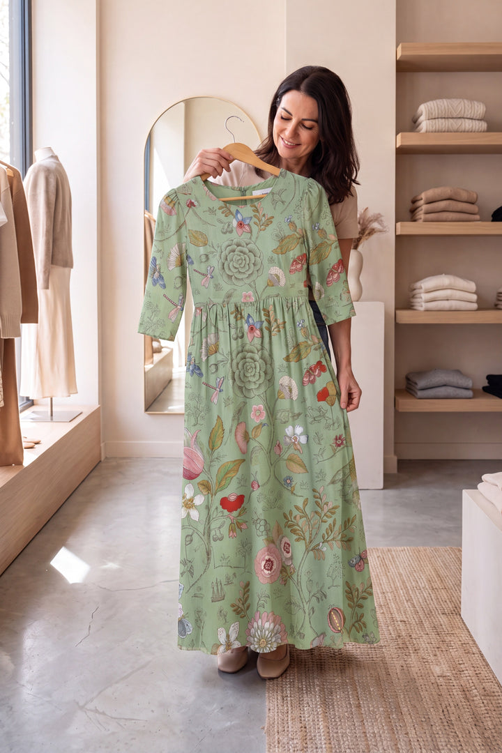 Alona Floral Printed Casual Dress