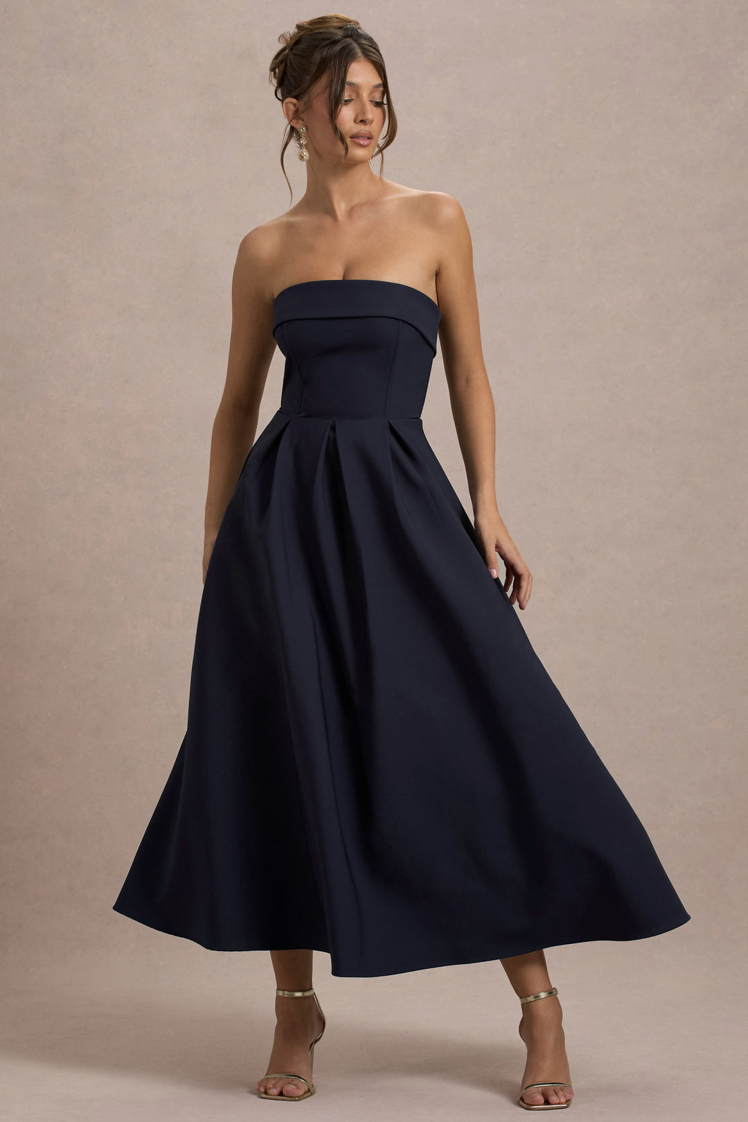 ANNE | Stylish Off-Shoulder Midi Dress