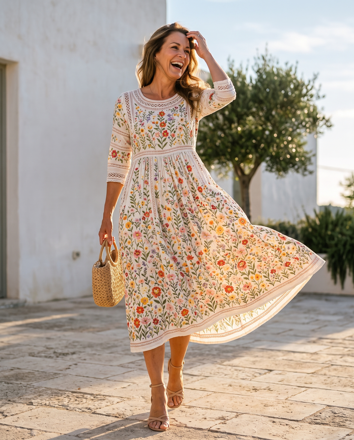 Wildflower Tummy Covering Midi Dress