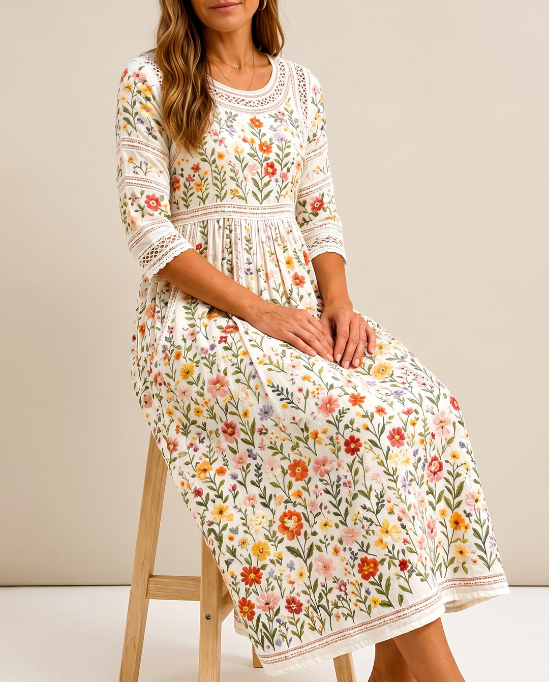 Wildflower Tummy Covering Midi Dress